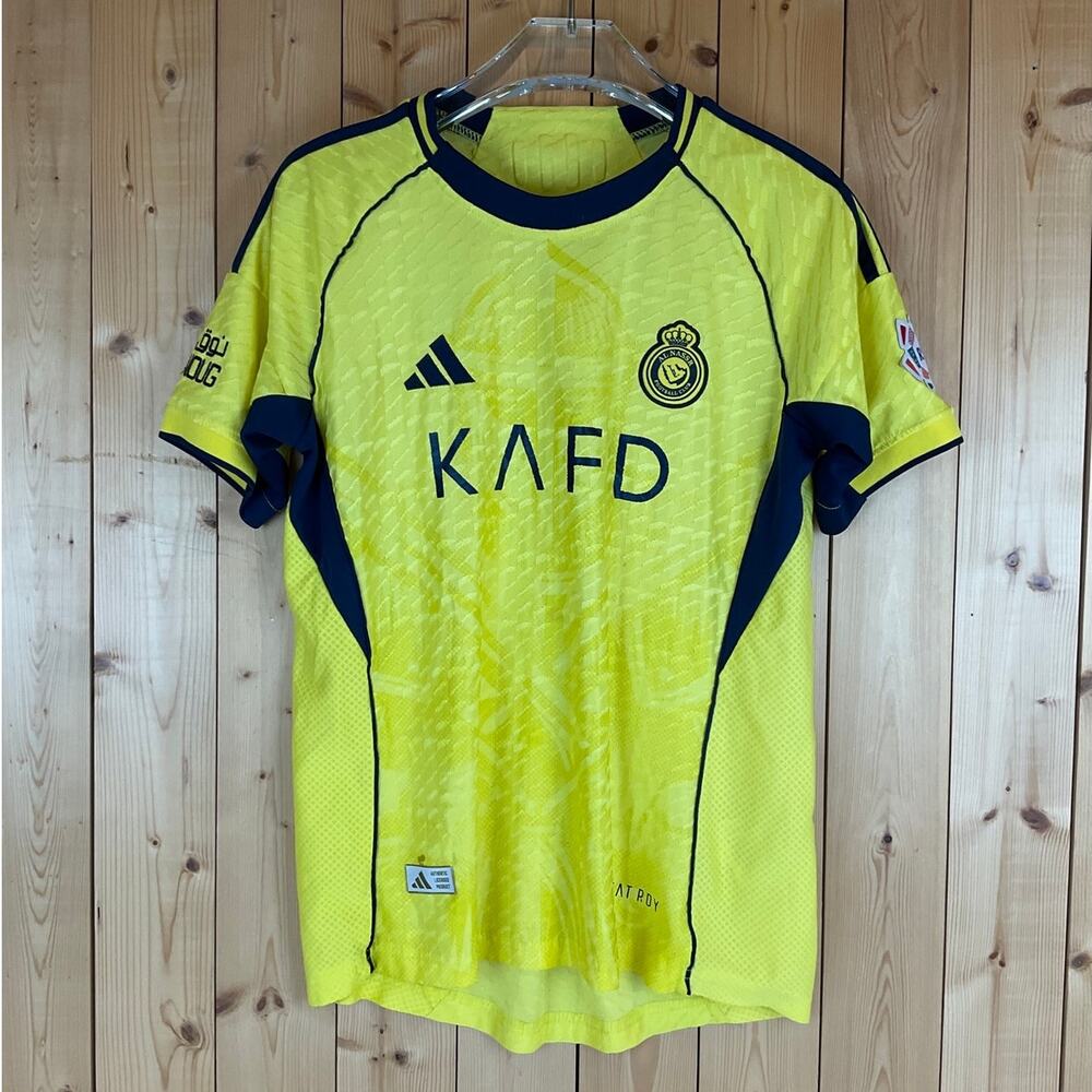 Adidas Al Nassr FC 25/26 Ronaldo #7 Home Jersey, Yellow - *EST* Size S